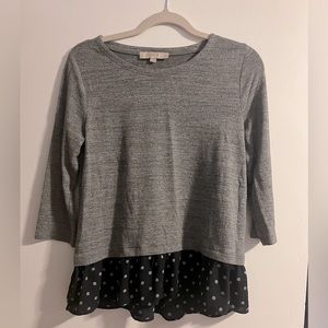 3/4 length grey sweater from LOFT